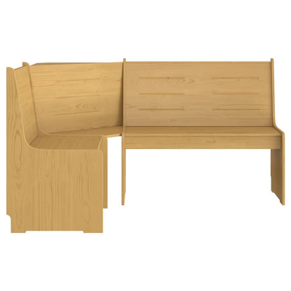 Corner Bench REINE 151 cm Honey Brown Solid Wood Pine