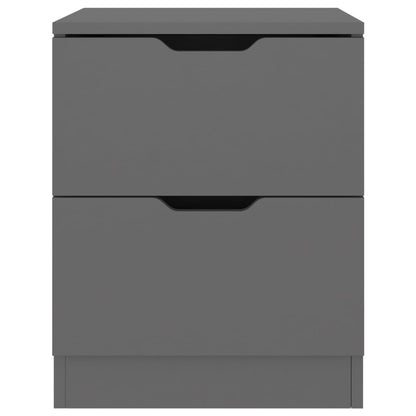 Bedside Cabinet Grey 40x40x50 cm Engineered Wood