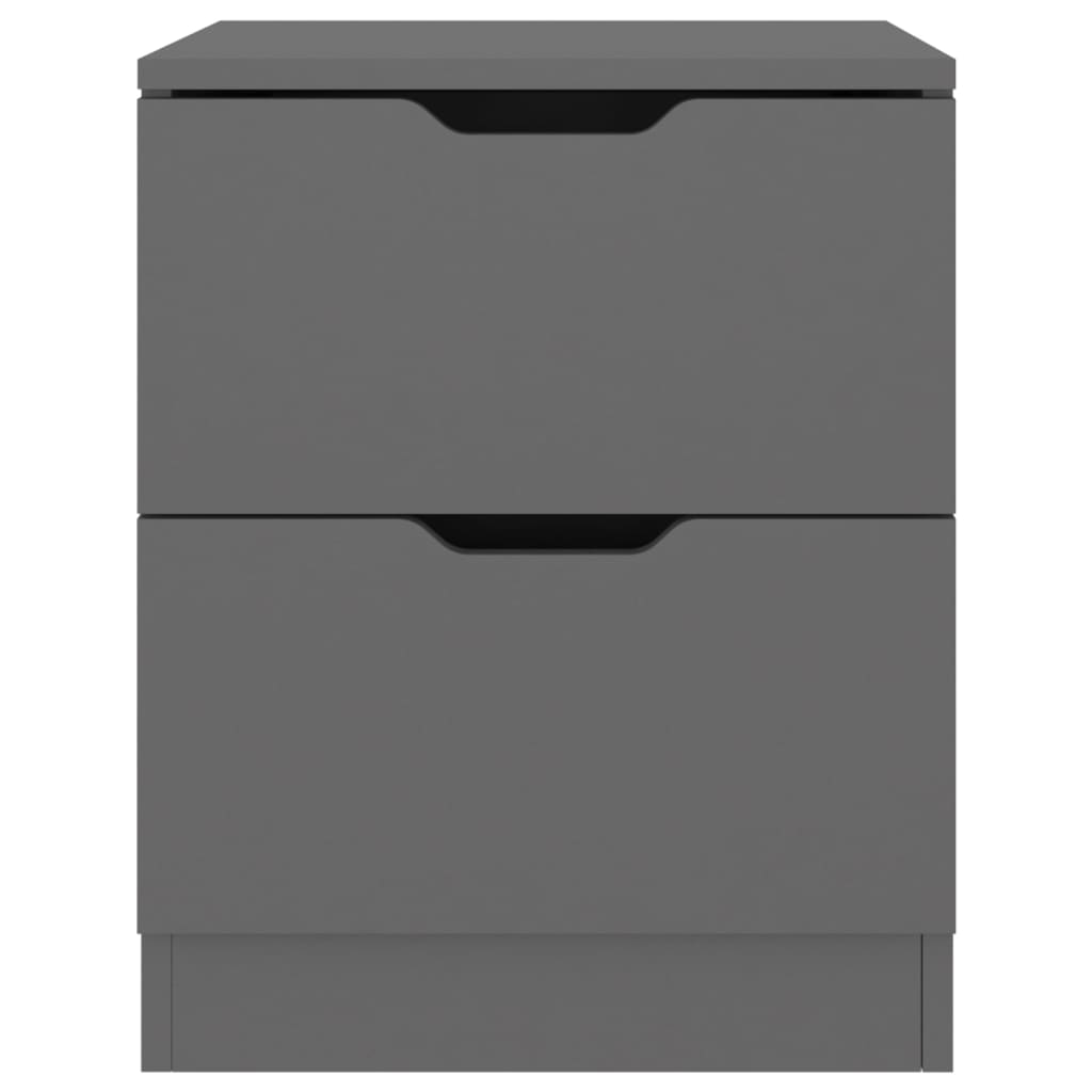 Bedside Cabinets 2 pcs Grey 40x40x50 cm Engineered Wood