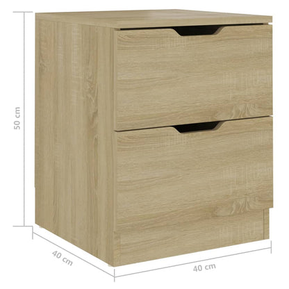 Bedside Cabinet Sonoma Oak 40x40x50 cm Engineered Wood