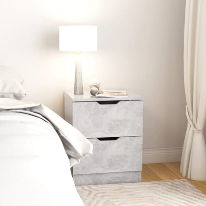 Bedside Cabinet Concrete Grey 40x40x50 cm Engineered Wood