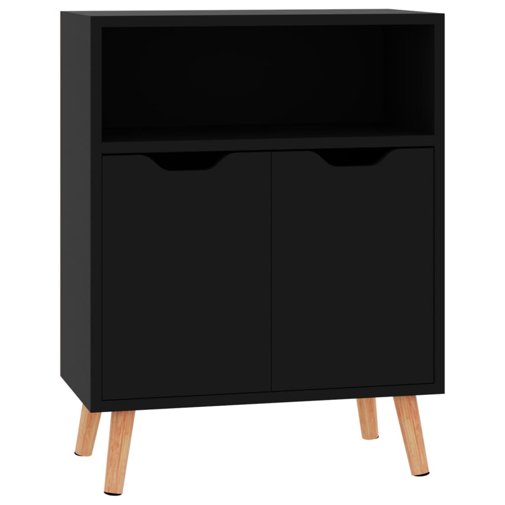 Sideboard High Gloss Black 60x30x72 cm Engineered Wood