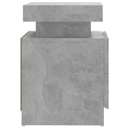 Bedside Cabinet Concrete Grey 45x35x52 cm Engineered Wood