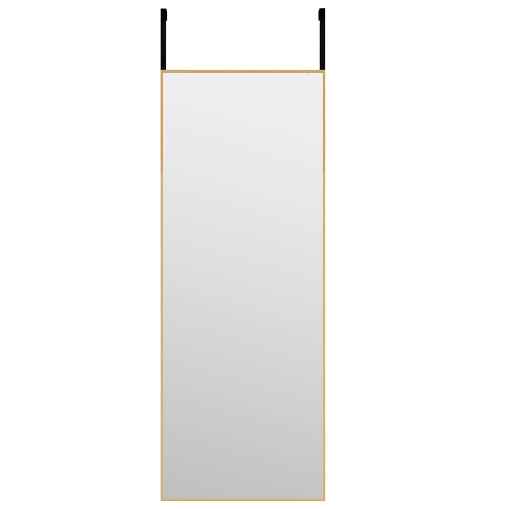 Door Mirror Gold 30x80 cm Glass and Aluminium