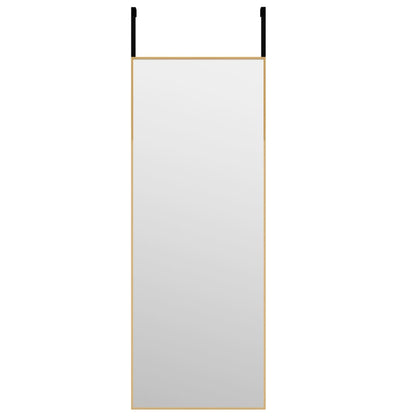 Door Mirror Gold 30x80 cm Glass and Aluminium