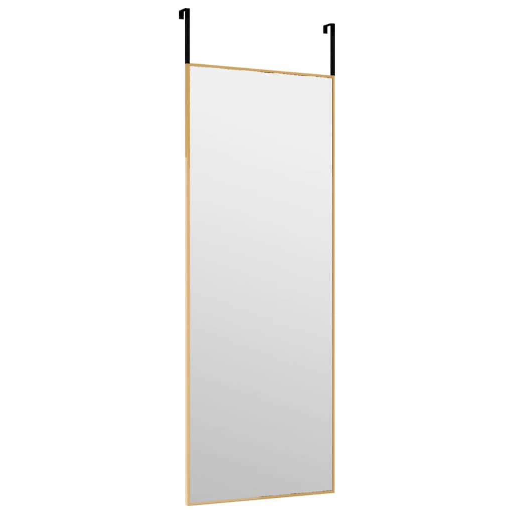 Door Mirror Gold 30x80 cm Glass and Aluminium