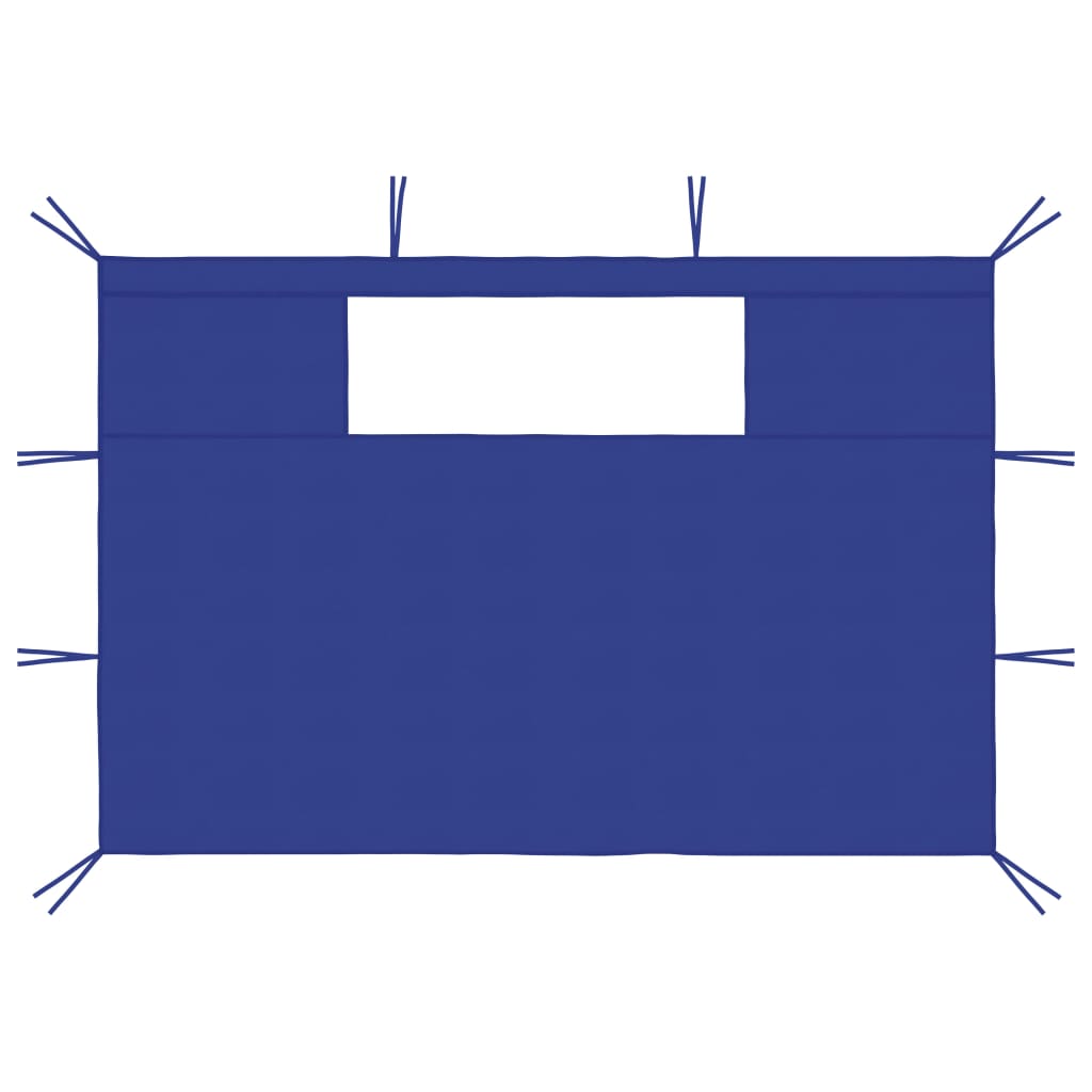 Gazebo Sidewalls with Windows 2 pcs Blue