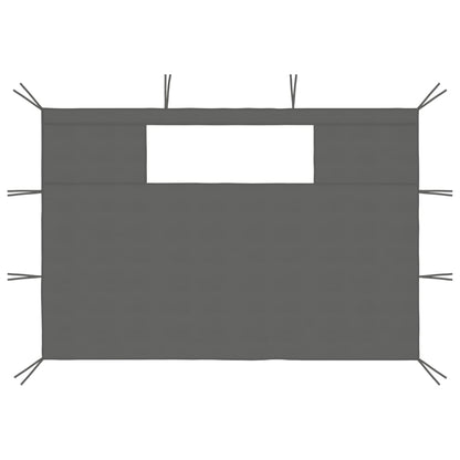 Gazebo Sidewalls with Windows 2 pcs Anthracite