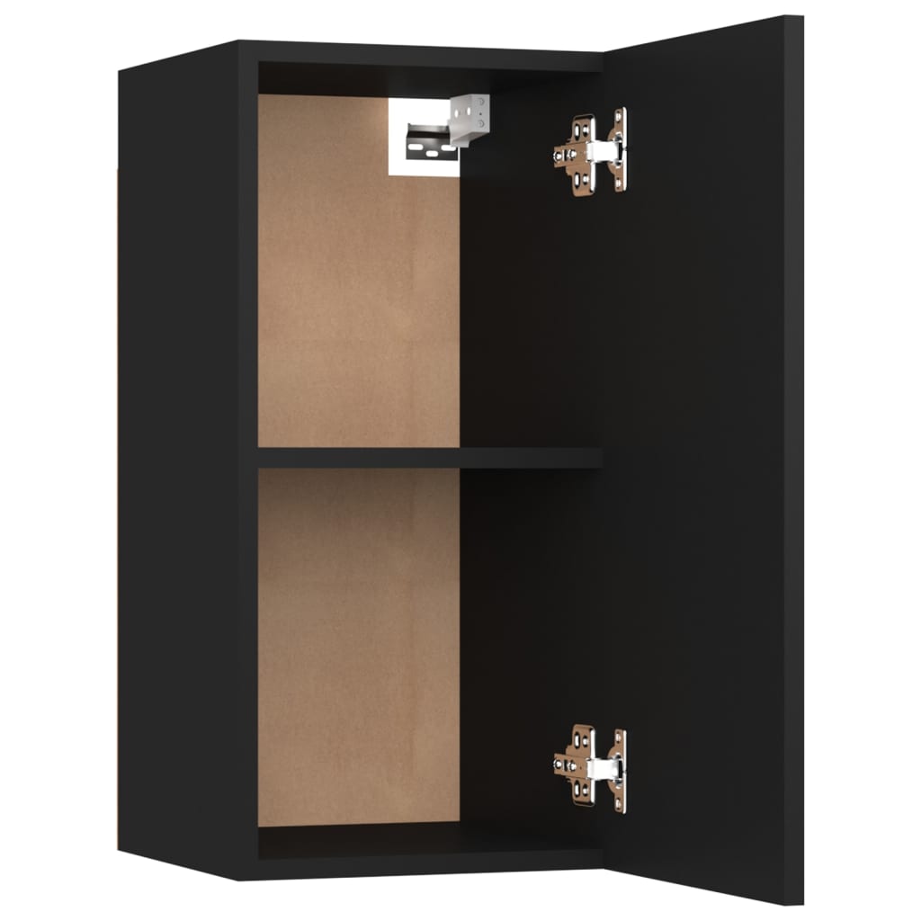 TV Cabinets 2 pcs Black 30.5x30x60 cm Engineered Wood