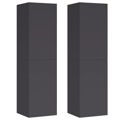 TV Cabinets 2 pcs Grey 30.5x30x110 cm Engineered Wood