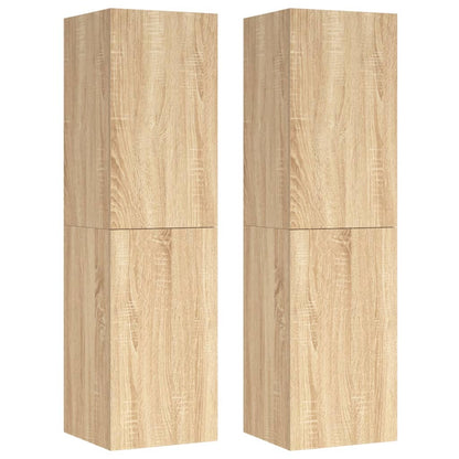 TV Cabinets 2 pcs Sonoma Oak 30.5x30x110 cm Engineered Wood