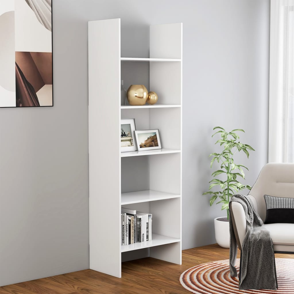 Book Cabinet White 60x35x180 cm Engineered Wood