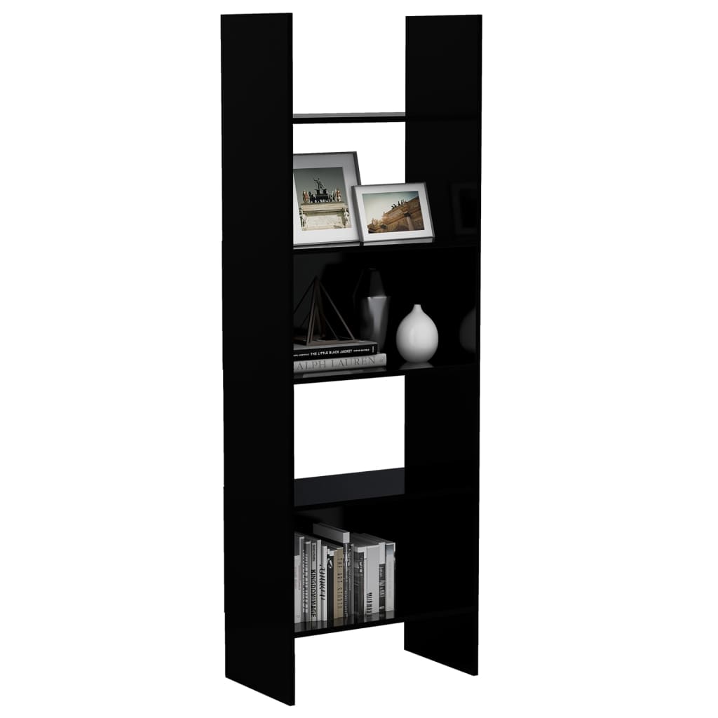 Book Cabinet Black 60x35x180 cm Engineered Wood