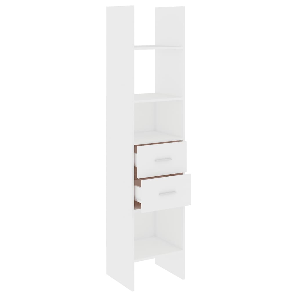 Book Cabinet White 40x35x180 cm Engineered Wood