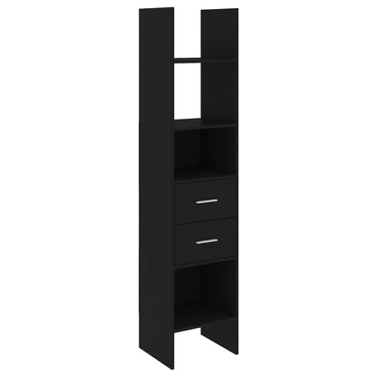 Book Cabinet Black 40x35x180 cm Engineered Wood