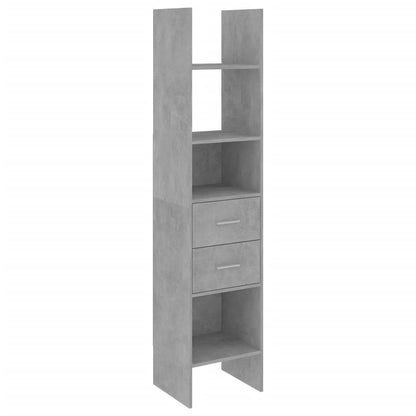 Book Cabinet Concrete Grey 40x35x180 cm Engineered Wood