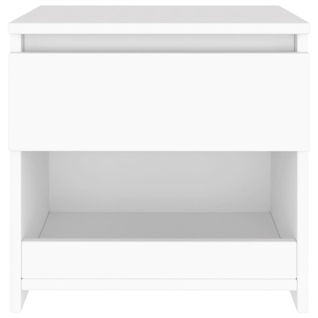 Bedside Cabinet White 40x30x39 cm Engineered Wood