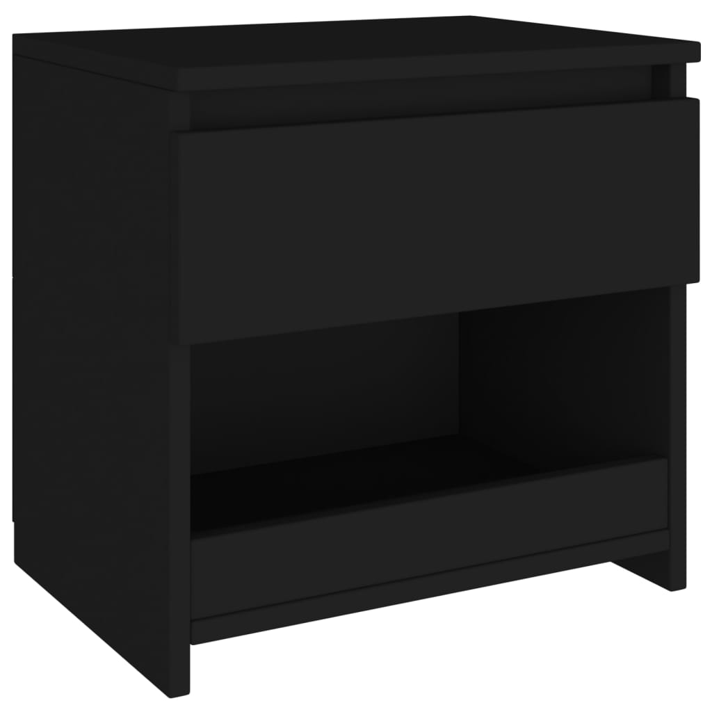 Bedside Cabinets 2 pcs Black 40x30x39 cm Engineered Wood