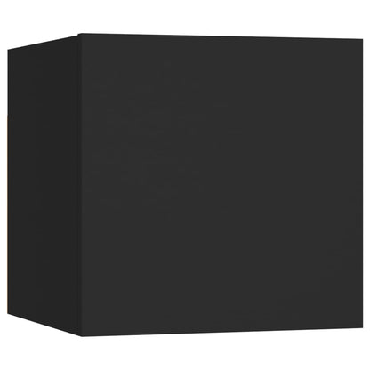 Wall Mounted TV Cabinets 2 pcs Black 30.5x30x30 cm