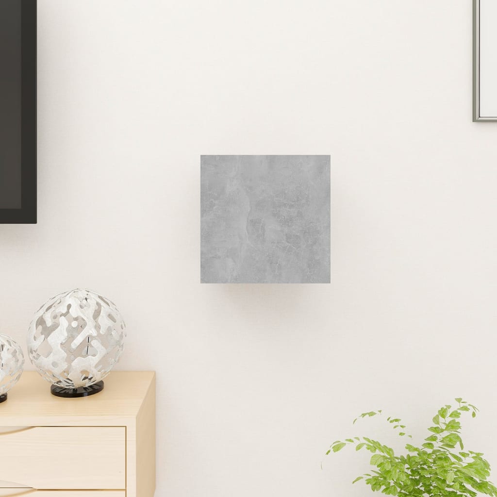 Wall Mounted TV Cabinet Concrete Grey 30.5x30x30 cm