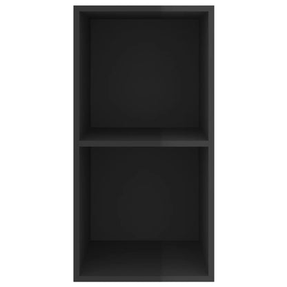 Wall-mounted TV Cabinet High Gloss Black 37x37x72 cm Engineered Wood