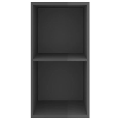 Wall-mounted TV Cabinet High Gloss Grey 37x37x72 cm Engineered Wood