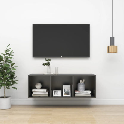 Wall-mounted TV Cabinet Grey 37x37x107 cm Engineered Wood