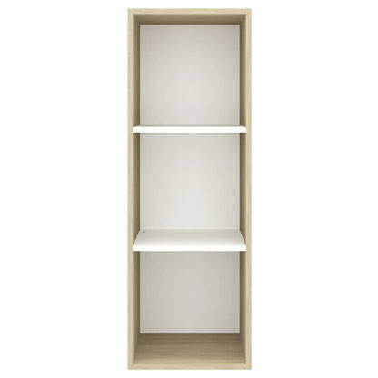 Wall-mounted TV Cabinet Sonoma Oak and White 37x37x107 cm Engineered Wood