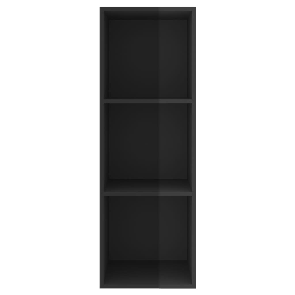 Wall-mounted TV Cabinet High Gloss Black 37x37x107 cm Engineered Wood