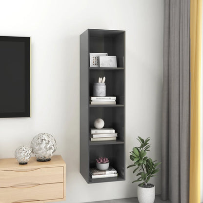 Wall-mounted TV Cabinet Grey 37x37x142.5 cm Engineered Wood