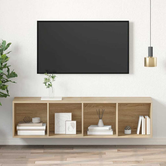 Wall-mounted TV Cabinet Sonoma Oak 37x37x142.5 cm Engineered Wood