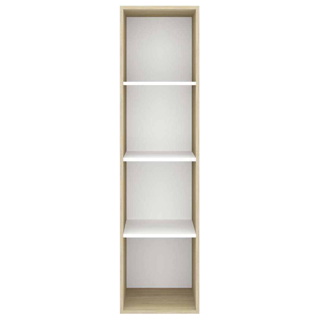 Wall-mounted TV Cabinet Sonoma Oak and White 37x37x142.5 cm Engineered Wood