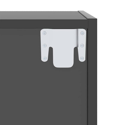 Wall-mounted TV Cabinet High Gloss Grey 37x37x142.5 cm Engineered Wood