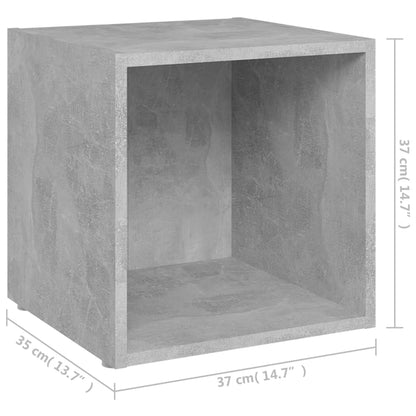 TV Cabinets 4 pcs Concrete Grey 37x35x37 cm Engineered Wood