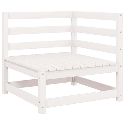 Garden Corner Sofas 2 pcs White Solid Wood Pine