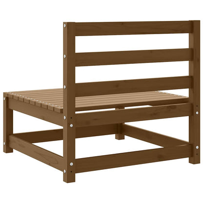 Garden Middle Sofas 3 pcs Honey Brown Solid Wood Pine