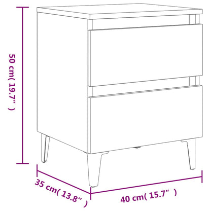 Bed Cabinets 2 pcs Sonoma Oak 40x35x50 cm Engineered Wood