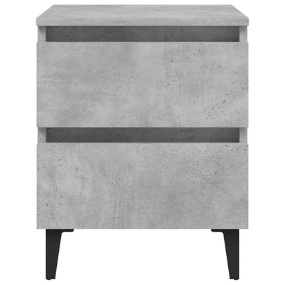 Bed Cabinets 2 pcs Concrete Grey 40x35x50 cm Engineered Wood