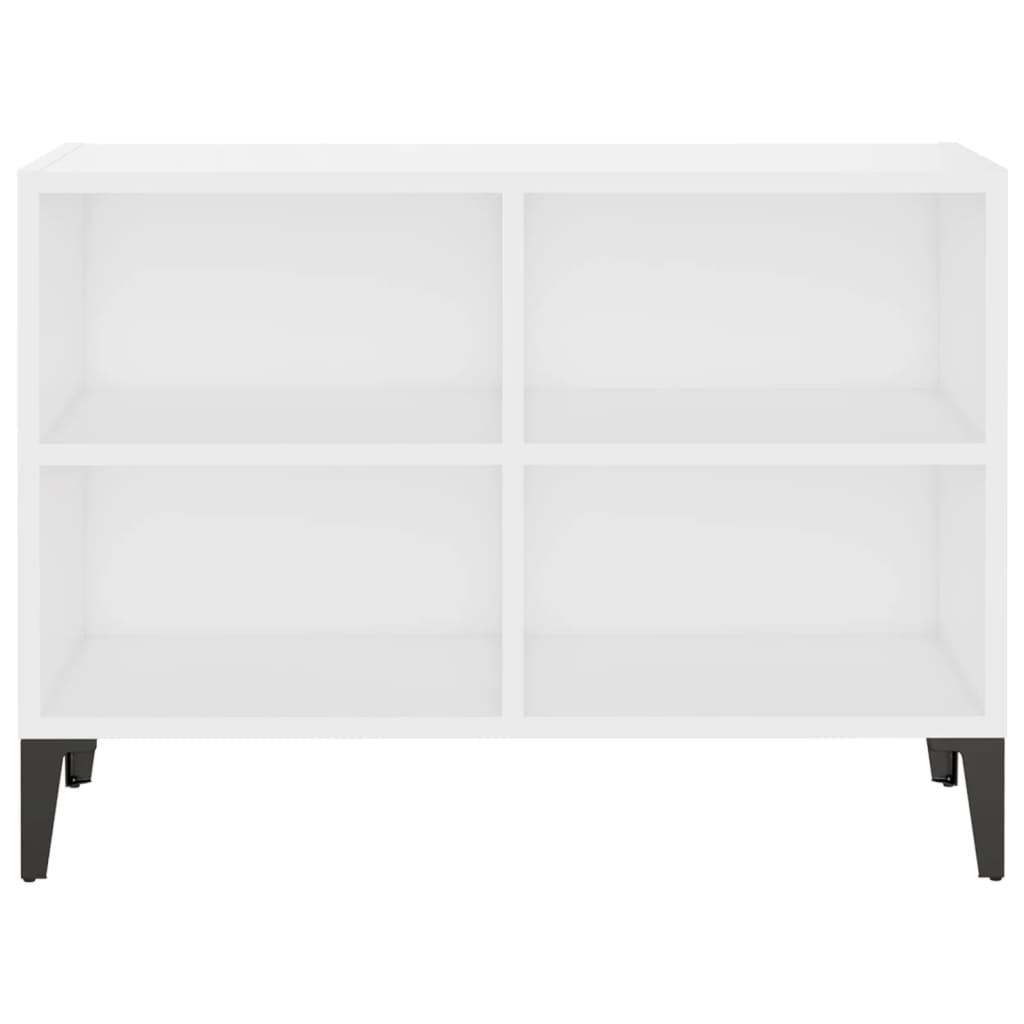 TV Cabinet with Metal Legs White 69.5x30x50 cm