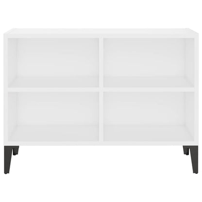 TV Cabinet with Metal Legs White 69.5x30x50 cm