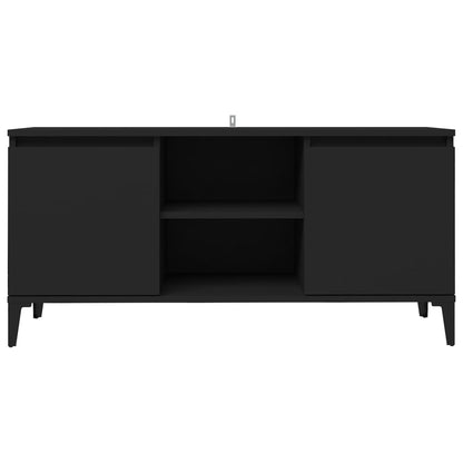 TV Cabinet with Metal Legs Black 103.5x35x50 cm