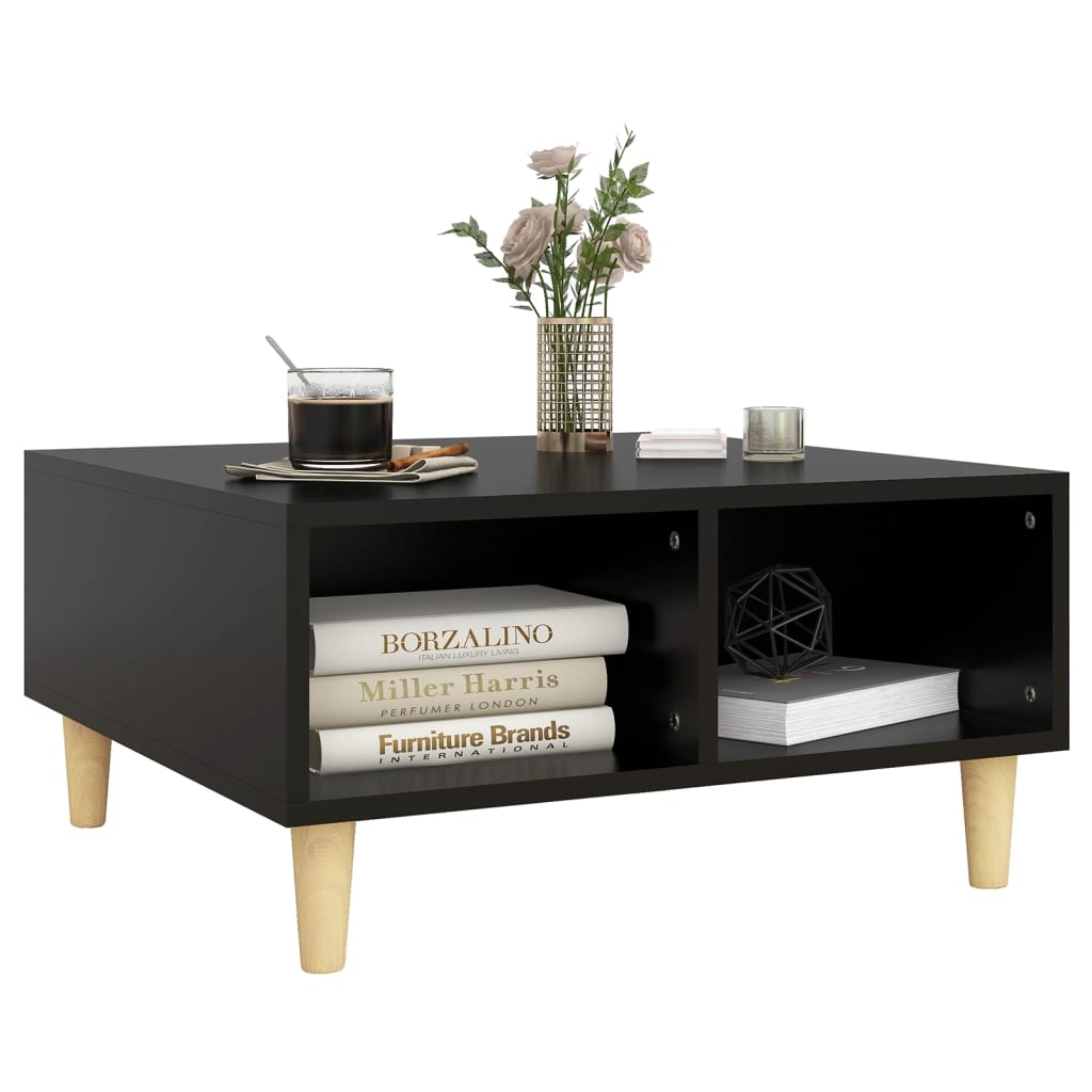 Coffee Table Black 60x60x30 cm Engineered Wood