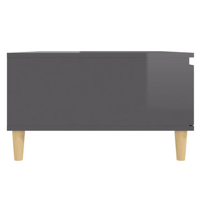 Coffee Table High Gloss Grey 90x60x35 cm Engineered Wood