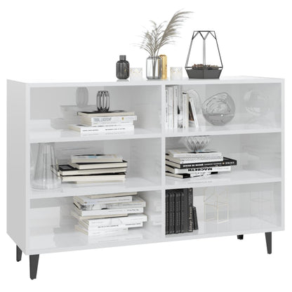 Sideboard High Gloss White 103.5x35x70 cm Engineered Wood