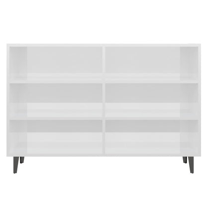 Sideboard High Gloss White 103.5x35x70 cm Engineered Wood