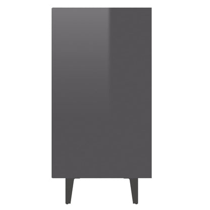 Sideboard High Gloss Grey 103.5x35x70 cm Engineered Wood