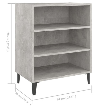 Sideboard Concrete Grey 57x35x70 cm Engineered Wood