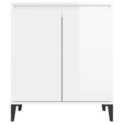 Sideboard High Gloss White 60x35x70 cm Engineered Wood