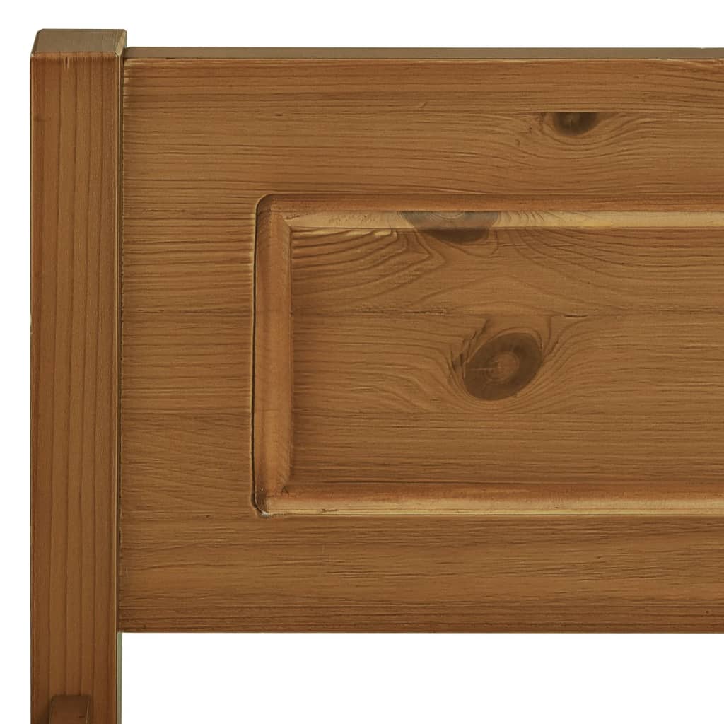 Bed Frame without Mattress Solid Pinewood Honey Brown 200x200 cm