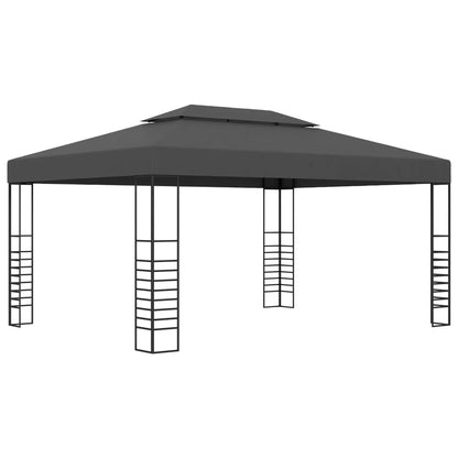 Gazebo with LED String Lights 3x4 m Anthracite